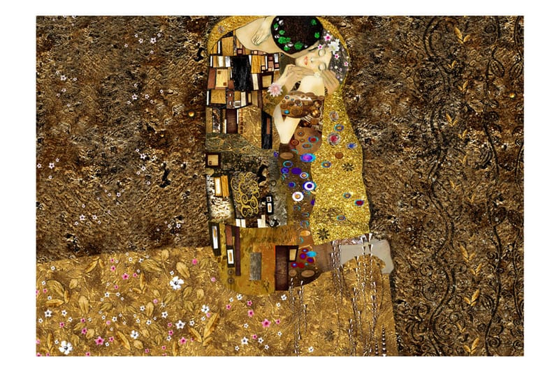 Fototapet Klimt Inspiration Golden Kiss 400x280 - Artgeist sp. z o. o. - Innredning - Veggdekorasjon - Tapeter - Fototapeter