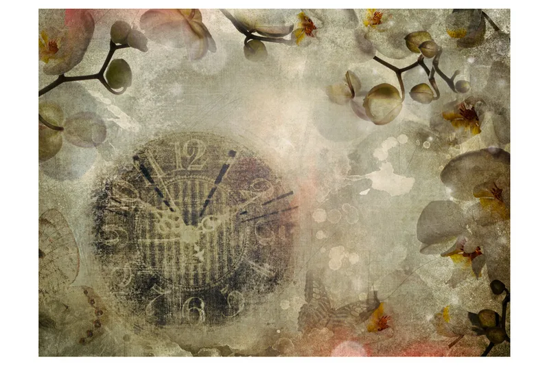 Fototapet Klokke Vintage 300x231 - Artgeist sp. z o. o. - Innredning - Veggdekorasjon - Tapeter - Fototapeter