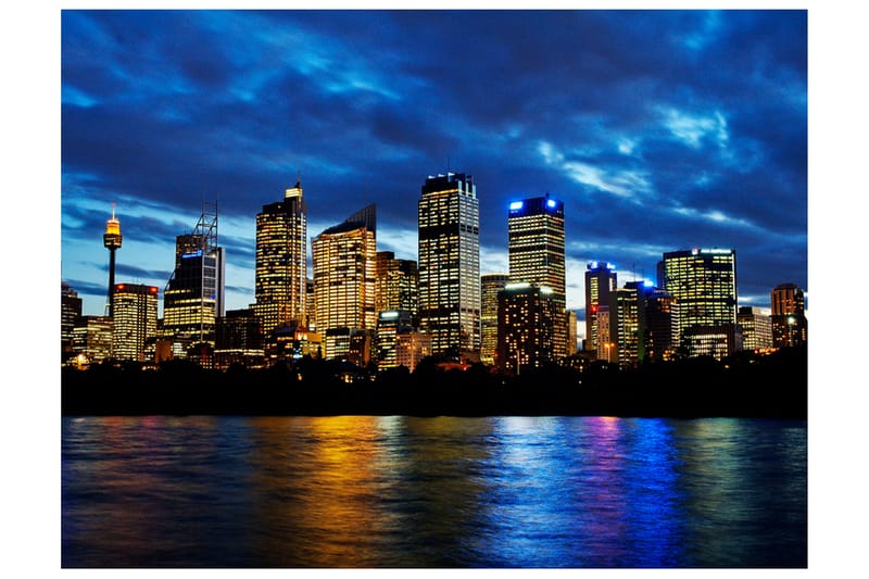 Fototapet Kveld Sky Over Sydney 350x270 - Artgeist sp. z o. o. - Innredning - Veggdekorasjon - Tapeter - Fototapeter
