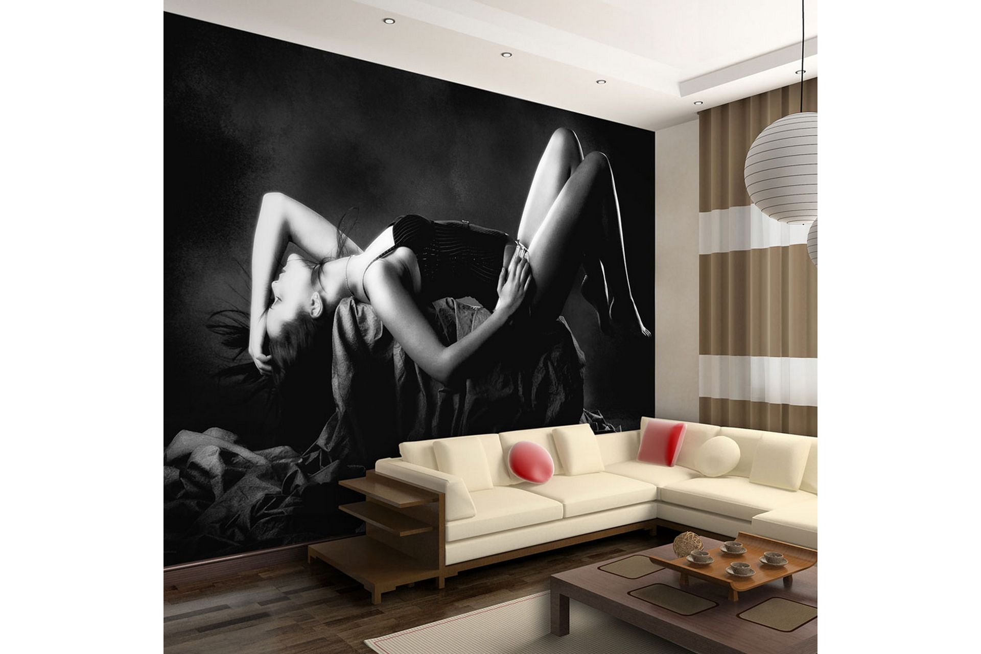 Fototapet Kvinne Sexy Underklær 300x231 - Artgeist sp. z o. o. - Innredning - Veggdekorasjon - Tapeter - Fototapeter