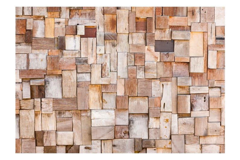 Fototapet Larch Mosaic 200x140 - Artgeist sp. z o. o. - Innredning - Veggdekorasjon - Tapeter - Fototapeter