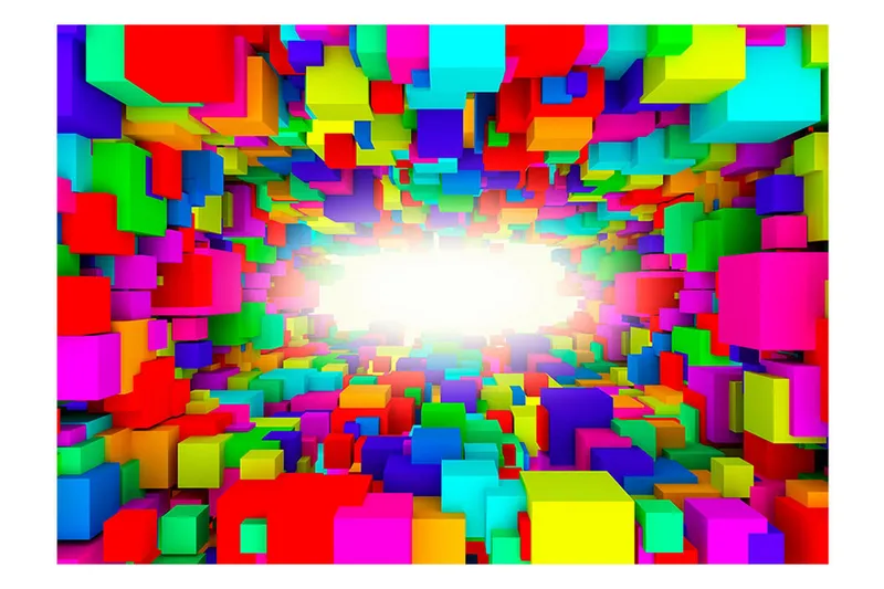 Fototapet Light In Color Geometry 250x175 - Artgeist sp. z o. o. - Innredning - Veggdekorasjon - Tapeter - Fototapeter
