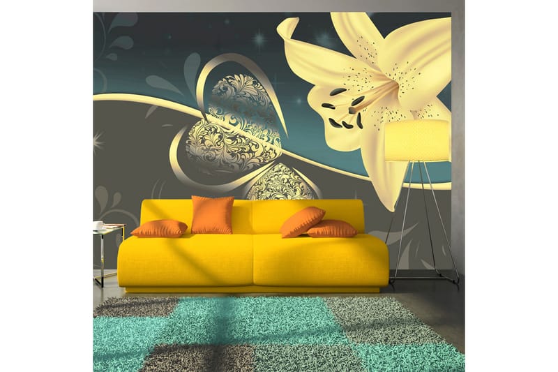 Fototapet Lily In Shades Of Gray 350x245, Artgeist sp. z o. o.