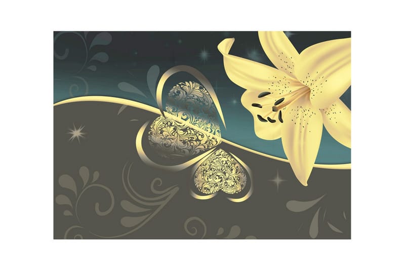 Fototapet Lily In Shades Of Gray 400x280 - Artgeist sp. z o. o. - Innredning - Veggdekorasjon - Tapeter - Fototapeter