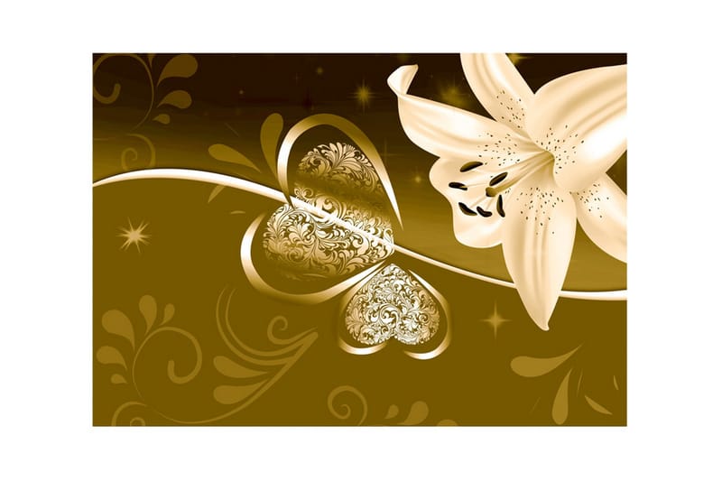 Fototapet Lily In Shades Of Green 200x140 - Artgeist sp. z o. o. - Innredning - Veggdekorasjon - Tapeter - Fototapeter