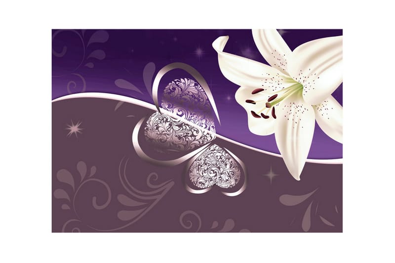 Fototapet Lily In Shades Of Violet 300x210 - Artgeist sp. z o. o. - Innredning - Veggdekorasjon - Tapeter - Fototapeter
