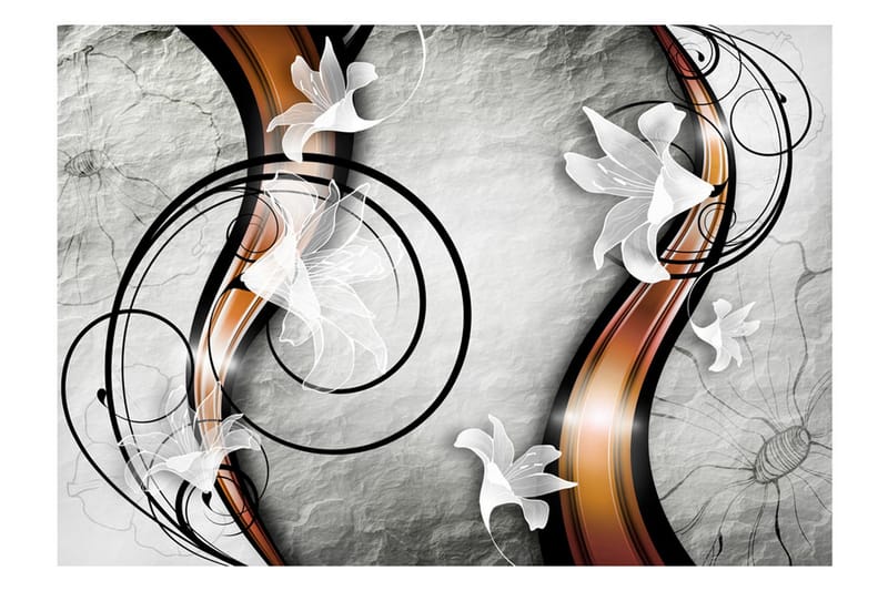 Fototapet Lily On A Stone 200x140 - Artgeist sp. z o. o. - Innredning - Veggdekorasjon - Tapeter - Fototapeter