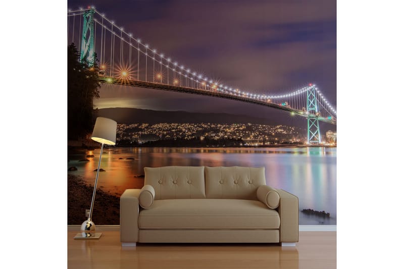 Fototapet Lions Gate Bridge Vancouver Canada 200x154 - Artgeist sp. z o. o. - Innredning - Veggdekorasjon - Tapeter - Fototapeter