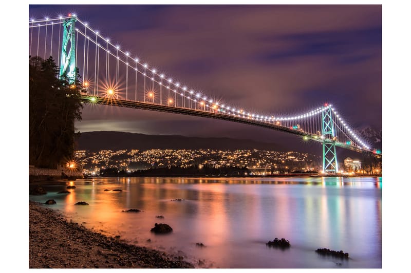 Fototapet Lions Gate Bridge Vancouver Canada 200x154 - Artgeist sp. z o. o. - Innredning - Veggdekorasjon - Tapeter - Fototapeter