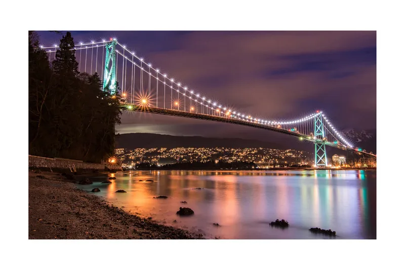 Fototapet Lions Gate Bridge Vancouver Canada 450x270 - Artgeist sp. z o. o. - Innredning - Veggdekorasjon - Tapeter - Fototapeter