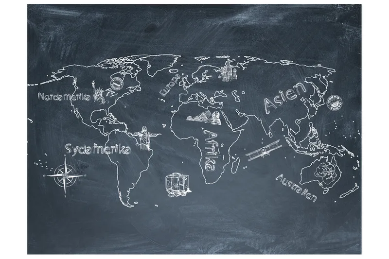 Fototapet Liten Reise Store Reiser Tysk 300x231 - Artgeist sp. z o. o. - Innredning - Veggdekorasjon - Tapeter - Fototapeter