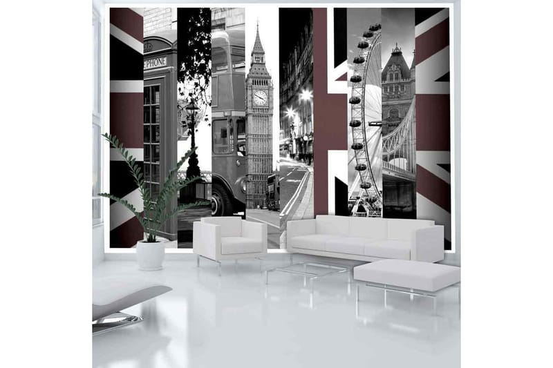 Fototapet London Symbols 300x210 - Artgeist sp. z o. o. - Innredning - Veggdekorasjon - Tapeter - Fototapeter