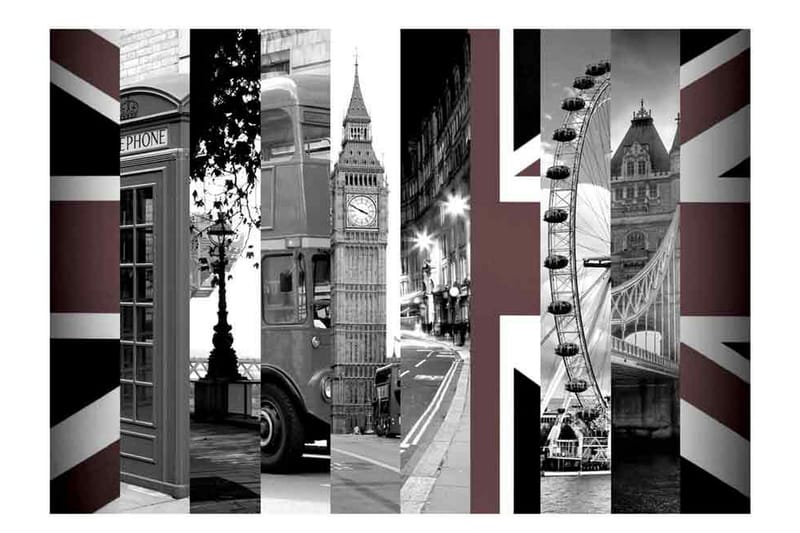 Fototapet London Symbols 400x280 - Artgeist sp. z o. o. - Innredning - Veggdekorasjon - Tapeter - Fototapeter
