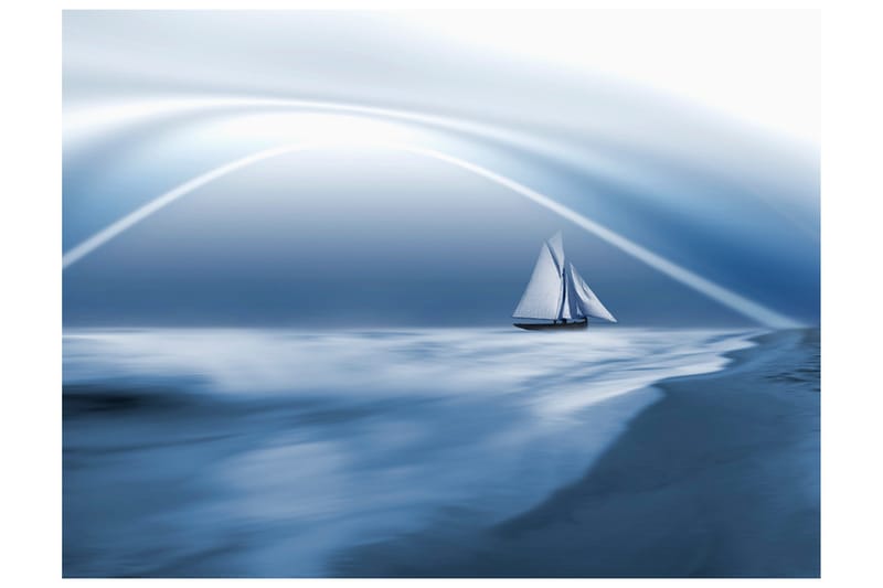Fototapet Lonely Sail Drifting 250x193 - Artgeist sp. z o. o. - Innredning - Veggdekorasjon - Tapeter - Fototapeter