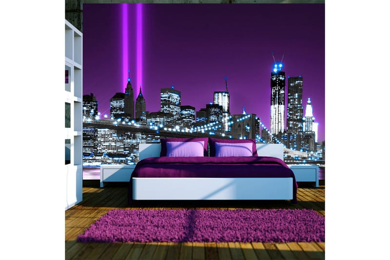 Fototapet Luminous Manhattan 300x210 - Artgeist sp. z o. o. - Innredning - Veggdekorasjon - Tapeter - Fototapeter
