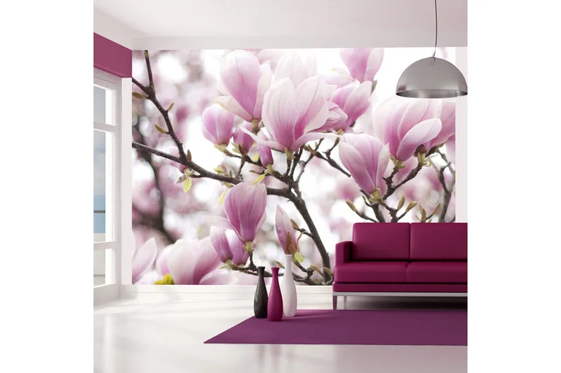 Fototapet Magnolia Bloosom 200x154 - Artgeist sp. z o. o. - Innredning - Veggdekorasjon - Tapeter - Fototapeter