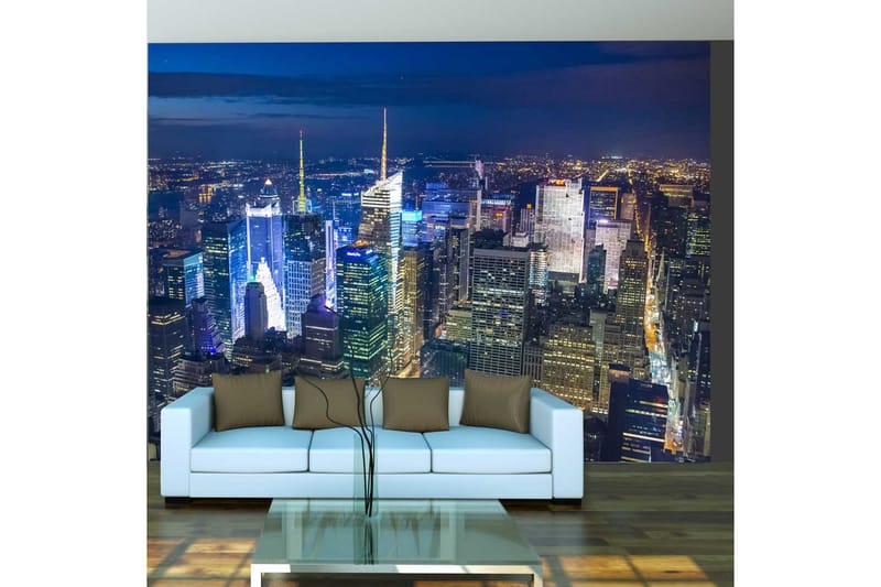 Fototapet Manhattan Night 250x193 - Artgeist sp. z o. o. - Innredning - Veggdekorasjon - Tapeter - Fototapeter