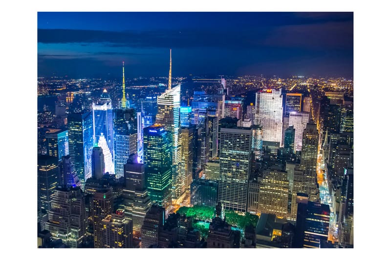 Fototapet Manhattan Night 350x270 - Artgeist sp. z o. o. - Innredning - Veggdekorasjon - Tapeter - Fototapeter