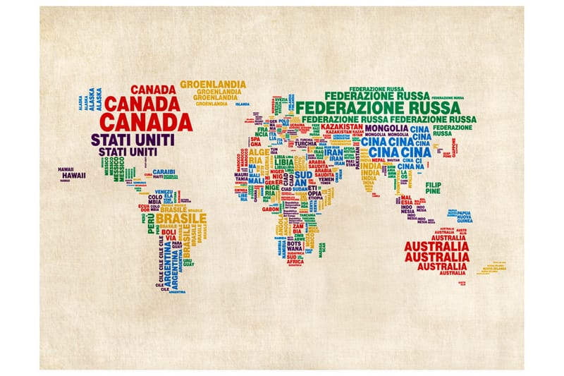 Fototapet Map Italian 250x193, Artgeist sp. z o. o.