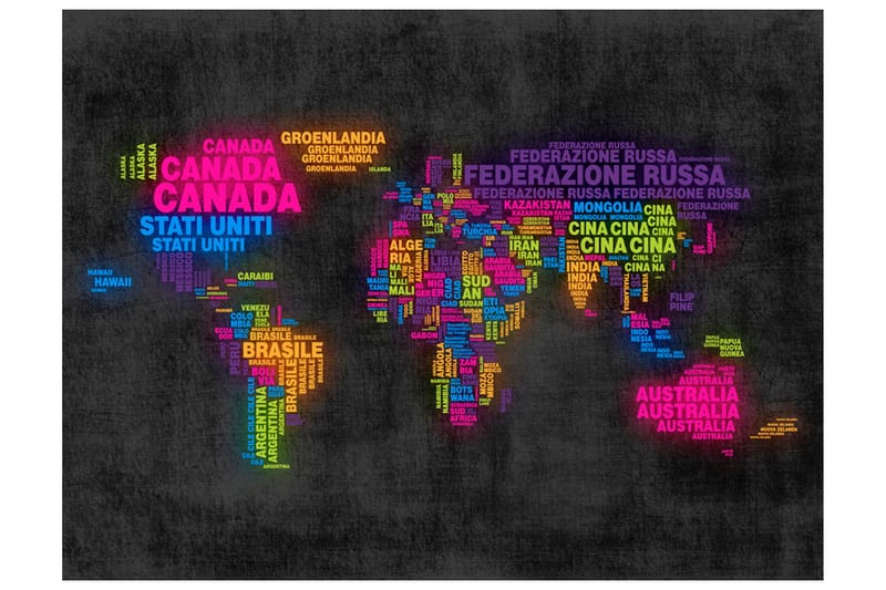 Fototapet Map Italian Colors 250x193, Artgeist sp. z o. o.