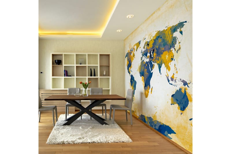 Fototapet Map Of The World Sun And Sky 250x193 - Artgeist sp. z o. o. - Innredning - Veggdekorasjon - Tapeter - Fototapeter