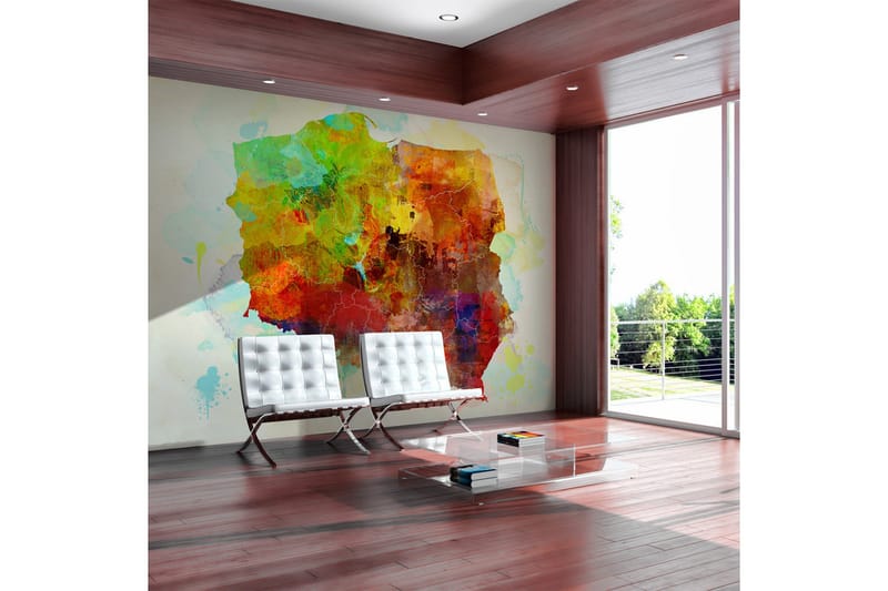 Fototapet Map Poland 200x154, Artgeist sp. z o. o.