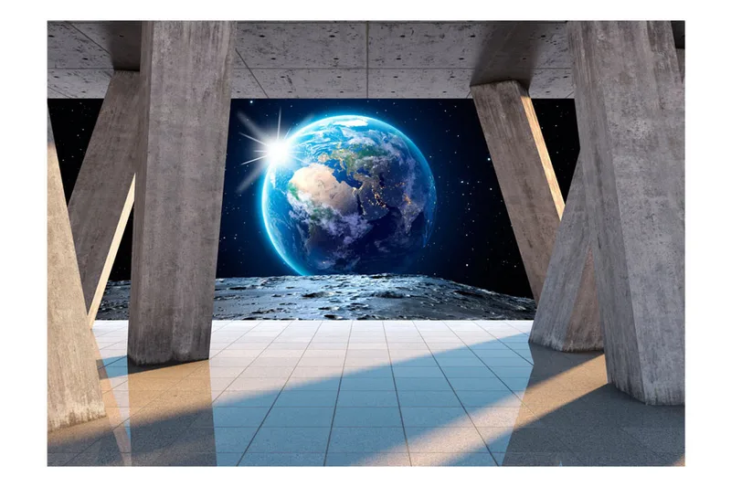 Fototapet Moon Walk 150x105 - Finnes i flere størrelser - Innredning - Veggdekorasjon - Tapeter - Fototapeter