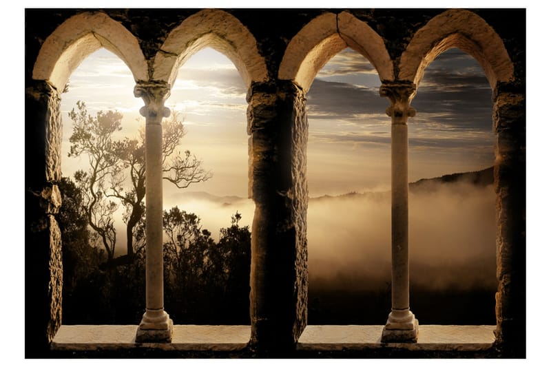 Fototapet Mountain Monastery 400x280 - Artgeist sp. z o. o. - Innredning - Veggdekorasjon - Tapeter - Fototapeter