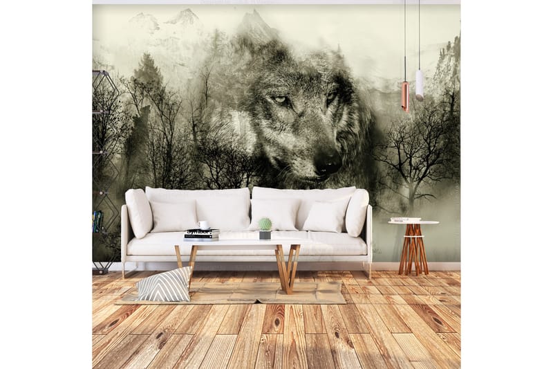 Fototapet Mountain Predator Beige 250x175 - Artgeist sp. z o. o. - Innredning - Veggdekorasjon - Tapeter - Fototapeter