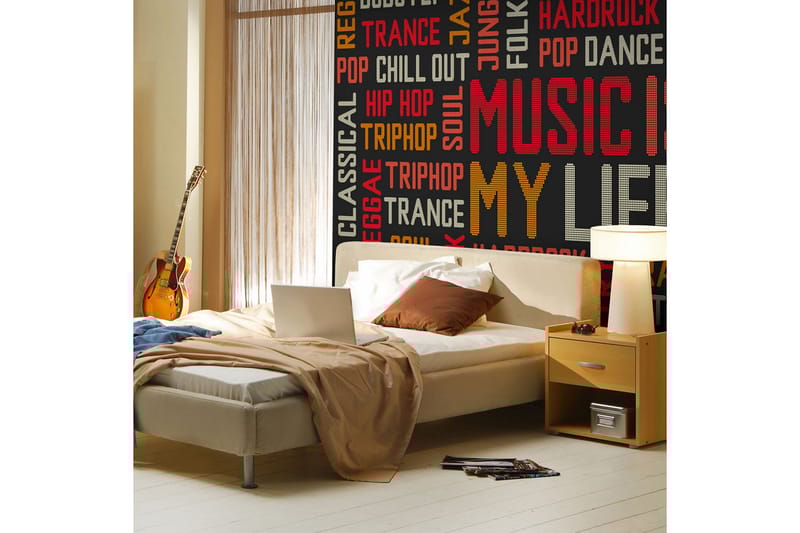 Fototapet Music Is My Life 400x309 - Artgeist sp. z o. o. - Innredning - Veggdekorasjon - Tapeter - Fototapeter