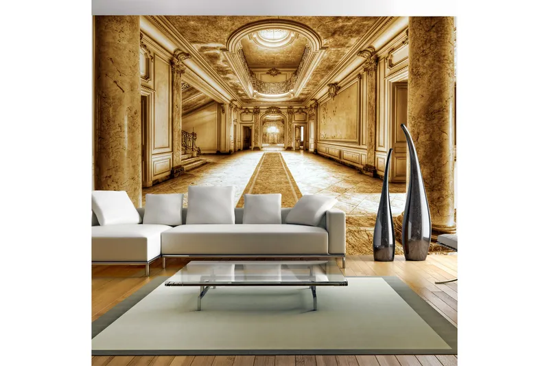 Fototapet Mystery Marble Sepia 250x175 - Artgeist sp. z o. o. - Innredning - Veggdekorasjon - Tapeter - Fototapeter