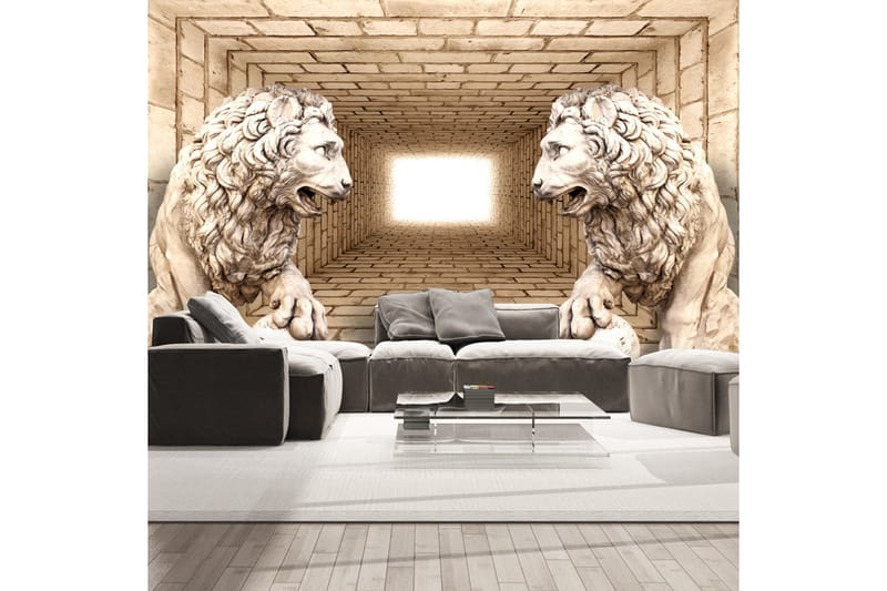 Fototapet Mystery Of Lions 350x245 - Artgeist sp. z o. o. - Innredning - Veggdekorasjon - Tapeter - Fototapeter