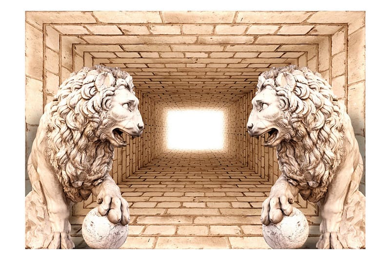 Fototapet Mystery Of Lions 400x280 - Artgeist sp. z o. o. - Innredning - Veggdekorasjon - Tapeter - Fototapeter