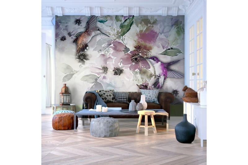 Fototapet Nature In Watercolor 250x175 - Artgeist sp. z o. o. - Innredning - Veggdekorasjon - Tapeter - Fototapeter