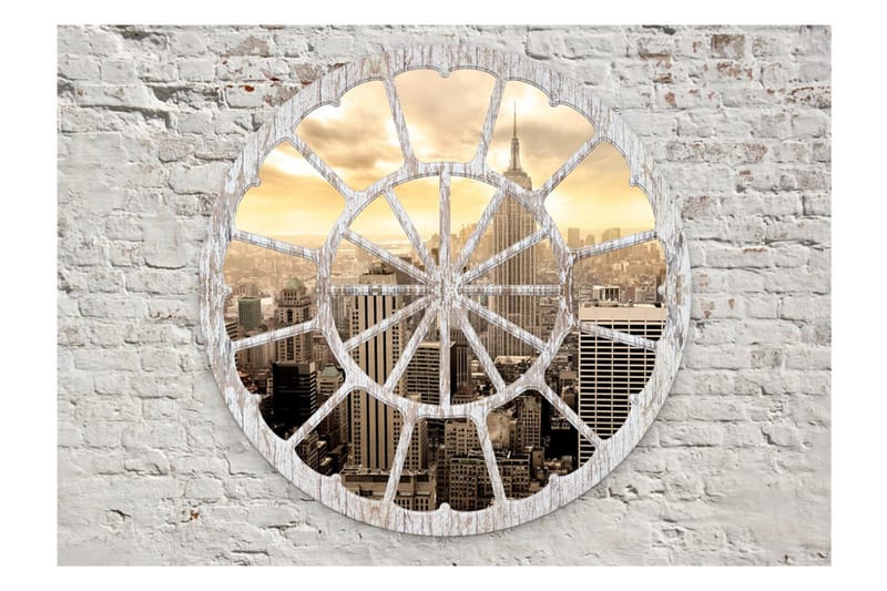 Fototapet New York A View Through The Window 300x210 - Artgeist sp. z o. o. - Innredning - Veggdekorasjon - Tapeter - Fototapeter