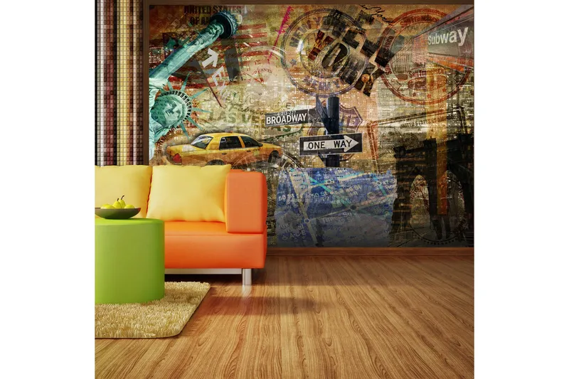 Fototapet New York Brooklyn Bridge 350x270 - Artgeist sp. z o. o. - Innredning - Veggdekorasjon - Tapeter - Fototapeter