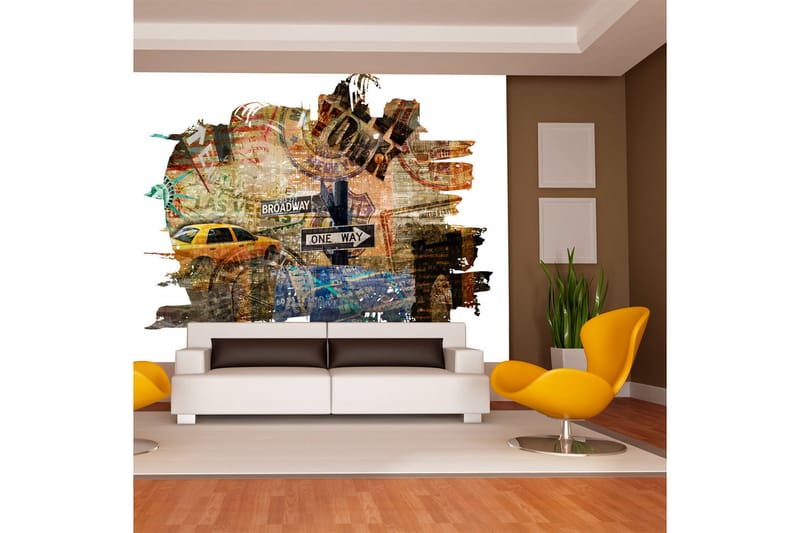 Fototapet New York Collage 200x154 - Artgeist sp. z o. o. - Innredning - Veggdekorasjon - Tapeter - Fototapeter