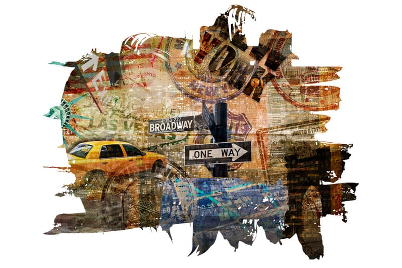 Fototapet New York Collage 200x154 - Artgeist sp. z o. o. - Innredning - Veggdekorasjon - Tapeter - Fototapeter