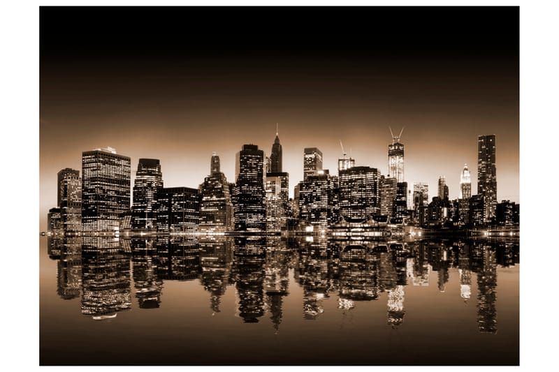 Fototapet New York Sepia 400x309 - Artgeist sp. z o. o. - Innredning - Veggdekorasjon - Tapeter - Fototapeter
