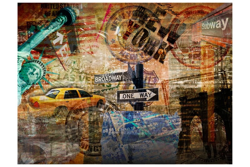 Fototapet New York Statue Of Liberty Brooklyn 200x154 - Artgeist sp. z o. o. - Innredning - Veggdekorasjon - Tapeter - Fototapeter