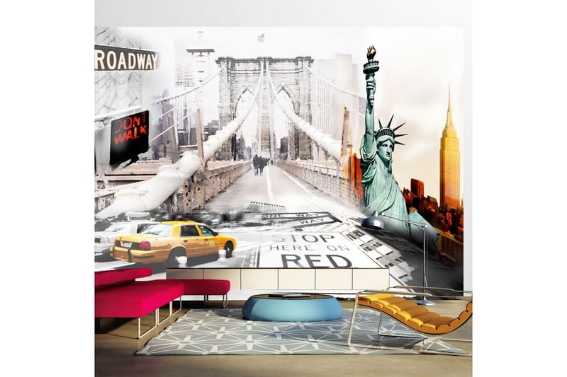 Fototapet New York Streets 300x210 - Artgeist sp. z o. o. - Innredning - Veggdekorasjon - Tapeter - Fototapeter