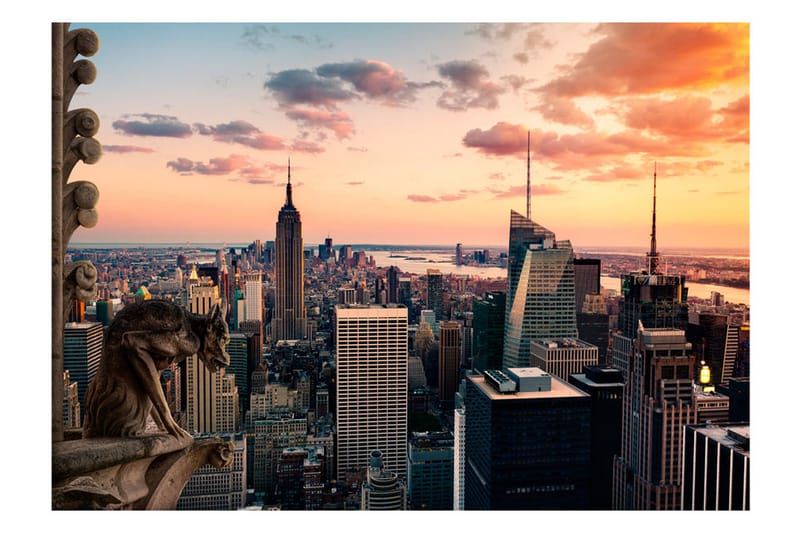 Fototapet New York The Skyscrapers And Sunset 350x245 - Artgeist sp. z o. o. - Innredning - Veggdekorasjon - Tapeter - Fototapeter
