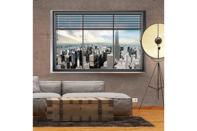 Fototapet New York Window 200x140 - Artgeist sp. z o. o. - Innredning - Veggdekorasjon - Tapeter - Fototapeter