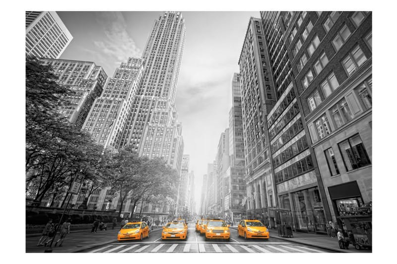 Fototapet New York Yellow Taxis 350x245 - Artgeist sp. z o. o. - Innredning - Veggdekorasjon - Tapeter - Fototapeter