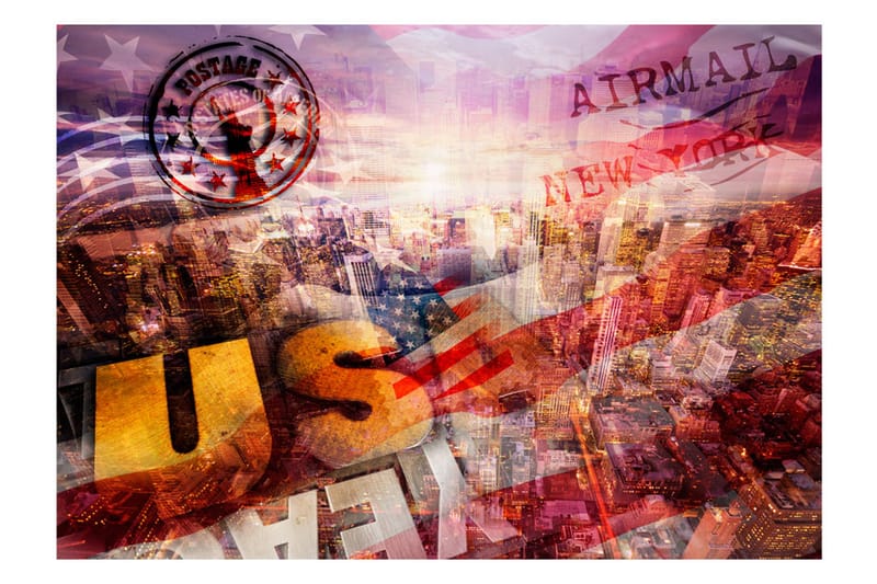 Fototapet New York Patriotic Theme 300x210 - Artgeist sp. z o. o. - Innredning - Veggdekorasjon - Tapeter - Fototapeter