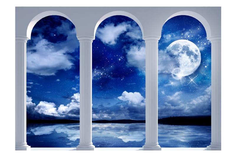 Fototapet Night In Greece 250x175 - Artgeist sp. z o. o. - Innredning - Veggdekorasjon - Tapeter - Fototapeter