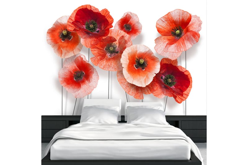Fototapet Nine Poppies 300x210 - Artgeist sp. z o. o. - Innredning - Veggdekorasjon - Tapeter - Fototapeter