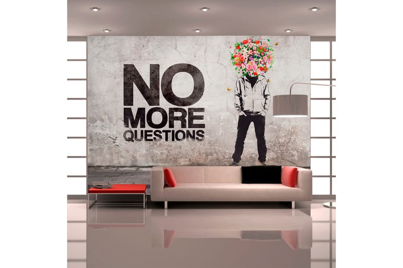 Fototapet No More Questions 200x140 - Artgeist sp. z o. o. - Innredning - Veggdekorasjon - Tapeter - Fototapeter