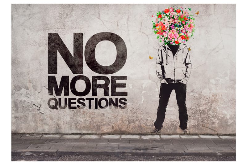 Fototapet No More Questions 200x140 - Artgeist sp. z o. o. - Innredning - Veggdekorasjon - Tapeter - Fototapeter