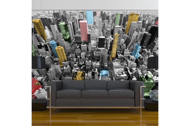 Fototapet NY Kaleidoscope 200x154 - Artgeist sp. z o. o. - Innredning - Veggdekorasjon - Tapeter - Fototapeter